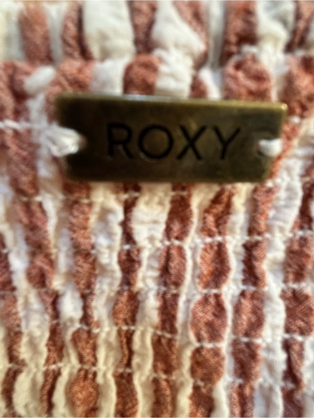 Smocked Square-Neck Midi Dress in Brown Stripe - Picture 4 of 5